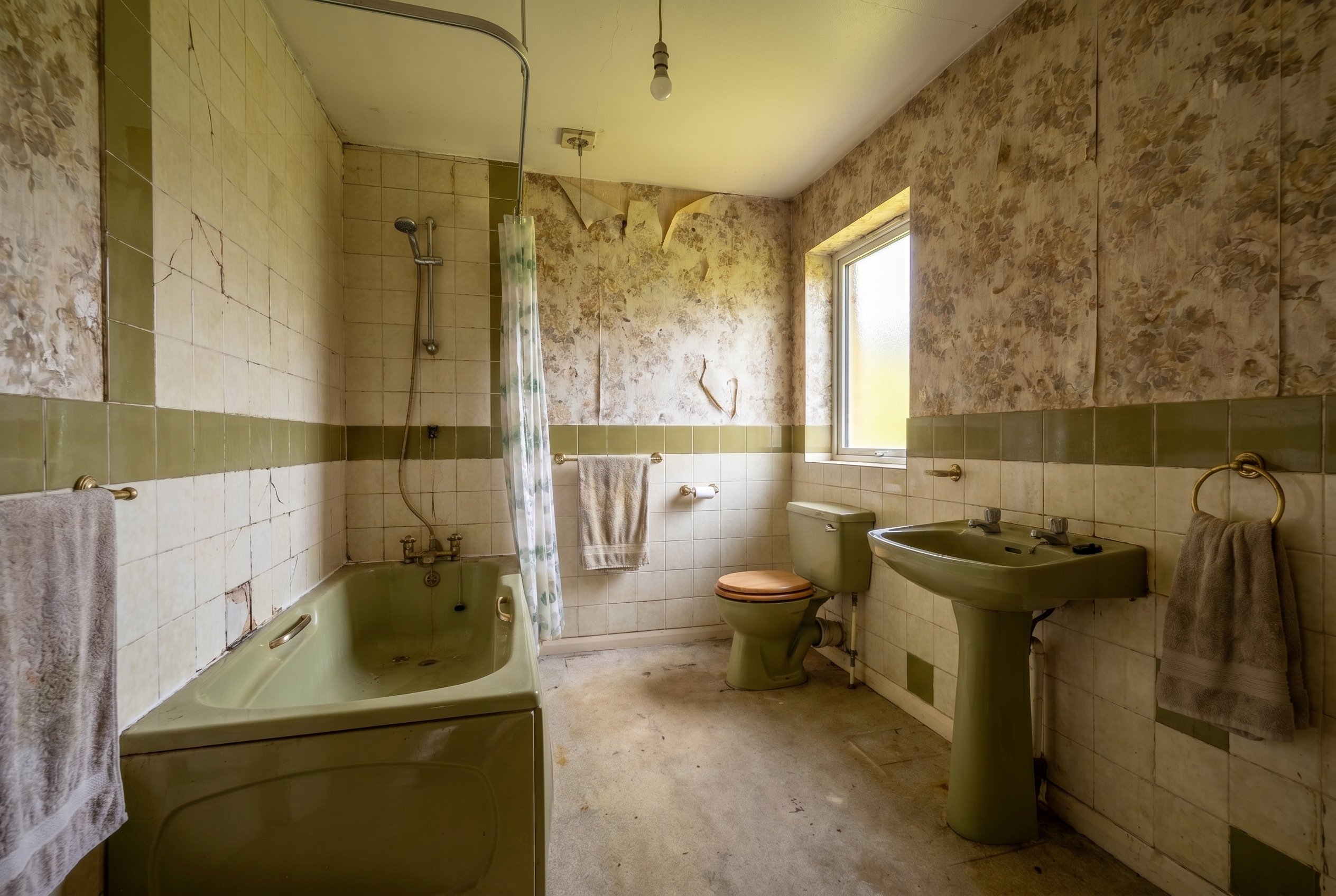 The same bathroom before renovation